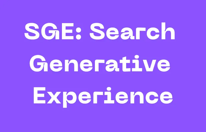 Search generative experience